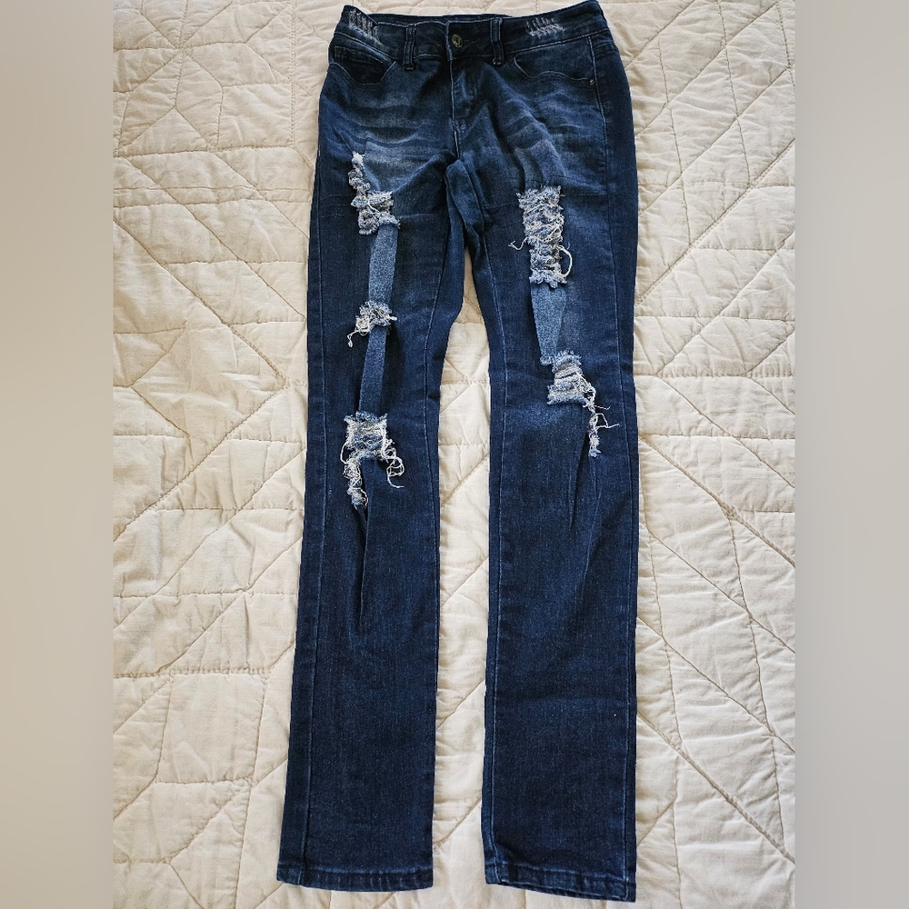 L&B (Lucky and Blessed) Tall Skinny- Ripped/Distressed Jeans- Size 6